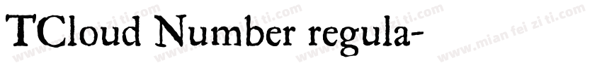 TCloud Number regula字体转换
